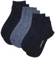 Camano Mädchen 3723 Füßlinge, 3er Pack, Blau (Navy 4), 31-34