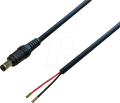 BKL 076100 - DC-Kabel Stecker, 2,1/5,5 mm, 2,0 m, 48 V, schwarz