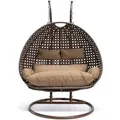 Home Deluxe Hängesessel Twin Polyrattan Braun