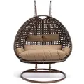 Home Deluxe Hängesessel, Braun, Kunststoff, 145x126x74 cm, Gartenmöbel, Hängesessel