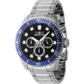 Invicta Pro Diver 46052 Herren uhr - Wasserdicht - Analog - Quarzuhrwerk - Edelstahl mit schwarzen zifferblat - 45mm - Silber