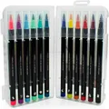 LEGAMI 12er Set Filzstifte mit Flexible Pinselspitze aus Nylonfaser Brush Marker