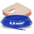 Lapp 4510141 PVC Einzelader H05V-K 0,5 mm² dunkelblau 100m I Einzelader flexibel I PVC Kabel Blau I Verdrahtungskabel I Kabelrolle I Installationskabel flexibel