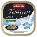 animonda vom Feinsten Katzenfutter nass Milkies Kaninchen in Sahnesauce (32 x 100g), getreidefreies Katzen Nassfutter ohne Zucker, mit frischen, fleischigen Zutaten