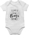 Shirtracer Baby Body Junge Mädchen - Sprüche - Ich habe die beste Oma der Welt - 1/3 Monate - Weiß - mit sprüchen grosseltern babymode witzig spruch omi bodys baby-kleidung babygeschenk spruche omas