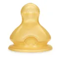 NUK First Choice Plus Latex-Ventilsauger, Latex-Flaschensauger mit verbessertem Anti-Colic System, 1 Packung = 2 Stück, Sauger-Lochgröße: M - mittelfein gelocht 10.120.014