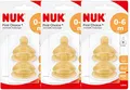 Nuk 10120014 Latex-Trinksauger First Choice+, Größe 1 (0-6 Monate) M, 3er Pack (3 x 2er Blister)