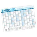 Jahresplaner Bayern 2025 Wandkalender gerollt DIN A0 118,9x84,1cm 250 g/m² neu