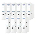 Donau Premium Ordner Breit 10er Pack/DIN A4 / 7,5 cm / 10 Stück/Weiße/Kunststoffbezug PP/Carton Papier Schlitzordner Büroordner Aktenordner Ringordner/Grünen Punkt