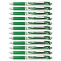 Pentel EnerGel XM BL77 Gelschreiber mit Druckmechanik, grün (12 Stück)