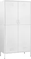 vidaXL Kleiderschrank Weiß 90x50x180 cm Stahl