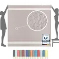 furora Holiday Strandtuch XXL 200x200 cm: Baumwolle, leicht dünn | Picknickdecke Stranddecke + Strandhandtuch Groß, Hamamtuch Saunatuch Damen Herren, Beach Towel Cotton Strandlaken, Urlaub Must Have