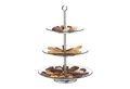 relaxdays Etagere Runde Etagere 3-stufig, Glas