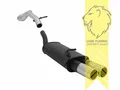 Sportauspuff Endschalldämpfer für VW New Beetle + Cabrio 2 x 76mm