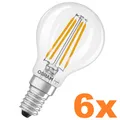 6 x OSRAM E14 LED STAR FILAMENT klar 5,5W wie 60W warmweiße Wohnraumbeleuchtung