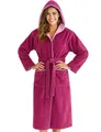 Morgenstern Bademantel Damen mit Kapuze 100% Baumwolle Frottee OEKO-TEX® Morgenmantel Leonie Fuchsia Größe S