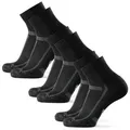 DANISH ENDURANCE Basicsocken Long Distance (3-Paar) rutschfeste Sportsocken, Ideal für Läufer, Anti-Blasen schwarz 35/38