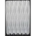 Gardinen Kranzusch Scheibengardine mit Welle (1 St), Stangendurchzug, transparent, Stablöcher,transparent,verschiedene Höhen, Breiten weiß 126.5 cm x 90 cm