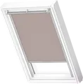 Velux Verdunklungsrollo "DKL 4580SWL, Farbe hell taupe", beige (helltaupe, weiß), M12, stufenlos positionierbar