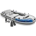 "INTEX 68325NP Boot \"Excursion 5\" SET inkl. Alu-Paddel + Pumpe #68614, bis 600kg, 366x168x43cm"