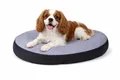Karlie Kissen oval L: 60 cm B: 50 cm H: 8 cm grau-schwarz