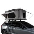 Hartschalen Autodachzelt Dachzelt Box für 2-3 Personen Grau ABS 3-15 Sekunden Pop-Up 3000mm Wasserdicht Auto PKW Outdoor Camping Leiter 5,5cm Matratze Stiefeltaschen GRATIS Netz & Solar Taschenlampe
