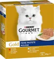 PURINA Gourmet Gold Feine Pastete Katzenfutter, Sorten-Mix (12 x 8 Dosen à 85g)