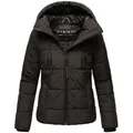 Winterjacke MARIKOO "Shimoaa XVI", Damen, Gr. S, schwarz, Obermaterial: 100% Polyester; Futter: 100% Polyester; Wattierung: 100% Polyester; Ärmelfutter: 100% Polyester, Jacken, Mit breiter Steppung und großer Kapuze