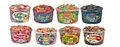 8 Dosen (10,2 Kg) Haribo Sauer / Salzig / Süß Saure Gurken, Riesen Pommes, Rainbow Wummies, Salzbrezel, Rainbow Pixel, Pfirsiche, Bärenzungen und Kiss Cola