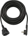 Brennenstuhl Qualitäts-Kunststoff-Verlängerungskabel mit Flachstecker (Verlängerungskabel flach für innen mit 10m Kabel) schwarz
