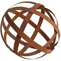 ESTEXO Dekokugel Gartenkugel Edelrost 40 cm Kugel Gartendeko Rost Metallband Eisen De braun|rot 40 cm x 40 cm x 40 cm