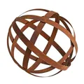 Gartenkugel Edelrost Dekokugel 40 cm Kugel Gartendeko Rost Metallband Eisen Deko