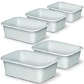 5 Lebensmittelwannen, Inhalt 12 Liter, LxBxH 440 x 320 x 155 mm, weiß, PE-HD