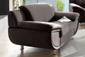 TRENDMANUFAKTUR Sessel Rondo, Breite 121 cm, breite Armlehnen, Füße chromfarben, Big-Sessel wahlweise mit Federkern, bequem
