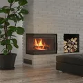 Kratki Kamineinsatz Gusseisen SIMPLE links 8 kW Ø 200