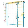 VEVOR Sprossenwand Turnwand Klettergerüst für Kleinkinder, 7-in-1-Kletterspielset mit schwedischer Leiter aus Karbonstahl, Klimmzugstange & Strickle