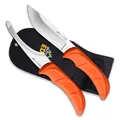 OUTDOOR EDGE Jager Pair Zerwirk Set Jagdmesser Aufbruchmesser Jagd Etui Orange