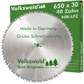 Volkswald® HM-Sägeblatt LFZ 650 x 30 mm Z= 40 Brennholz Tischkreissäge