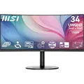 MSI Modern MD342CQP PC-Monitor 34 Zoll UWQHD Curved 1500R – VA-Display 3440 x 1440, KVM, Pip/PBP, Breites Farbspektrum, Augenkomfort, integrierte Lautsprecher, 3-Achsen verstellbar – HDMI 2.0b, DP