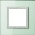 Jung LSP981GLAS Glasrahmen 1-fach, senkrechte und waagerechte Montage, Glas, LS PLUS, mattweiß