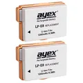 ayex LP-E8 Akku 2er Set Kompatibel mit Canon EOS 700D 650D 600D 550D Leistungsstark & zuverlässig