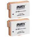 2 x ayex LP-E8 Li-Ion Akku für Canon EOS 550D, 600D, 650D, 700D