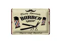 Blechschild Spruch 20x30 cm Barbershop shave and haircut Deko Schild