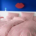 elegante Kissenbezug einzeln Mako-Satin Double Farbe Himbeerrot Größe 80x80