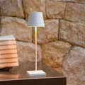 Zafferano Poldina Pro LED-Tischleuchte Weiß, wiederaufladbar & dimmbar, Akkulaufzeit bis 12 h, IP65 für Außenbereich