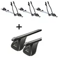 3x Fahrradträger SAGITTAR + Dachträger VDP Stahl kompatibel mit für Alfa Romeo Giulietta 5 Türer ab 2010