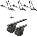 3x Fahrradträger SAGITTAR + Dachträger VDP Stahl kompatibel mit für Alfa Romeo Giulietta 5 Türer ab 2010