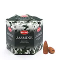 HEM Jasmin Rückfluss Räucherkegel - 40 Stück Braune Kegel | Langanhaltendes blumiges Aroma für Positivität, Reinigung & Entspannung | Holzpulver Aromatherapie für Stressabbau & Luftreinigung