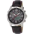 Eco Tech Time Solar Drive Funk World Timer Chronograph EGT-11573-21L Herrenfunkuhr - Schwarz