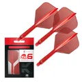 Target Darts K Flex Integrated Dart Flights and Shafts, Nr.6 Rot (Intermediate) | 3er Pack K-Flex - No6, Kflex All In One Moulded Dart Flight & Stem | Professionelles Dart Zubehör